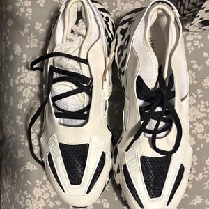 adidas Women's Black and White Sneakers